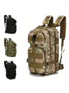 25-30L Outdoor Tactical Backpack, Camping Training Bag, Sports Dual Shoulder Pack, 3-Day Hunting Fishing Backpack