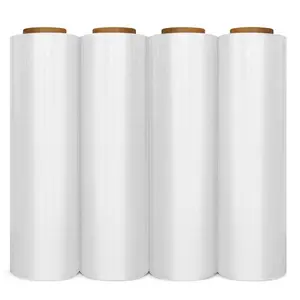 18" x 1500' Stretch Wrap 80 Gauge 4 Rolls Pallet Wrap Stretch Film Hand Shrink Wrap 1500FT