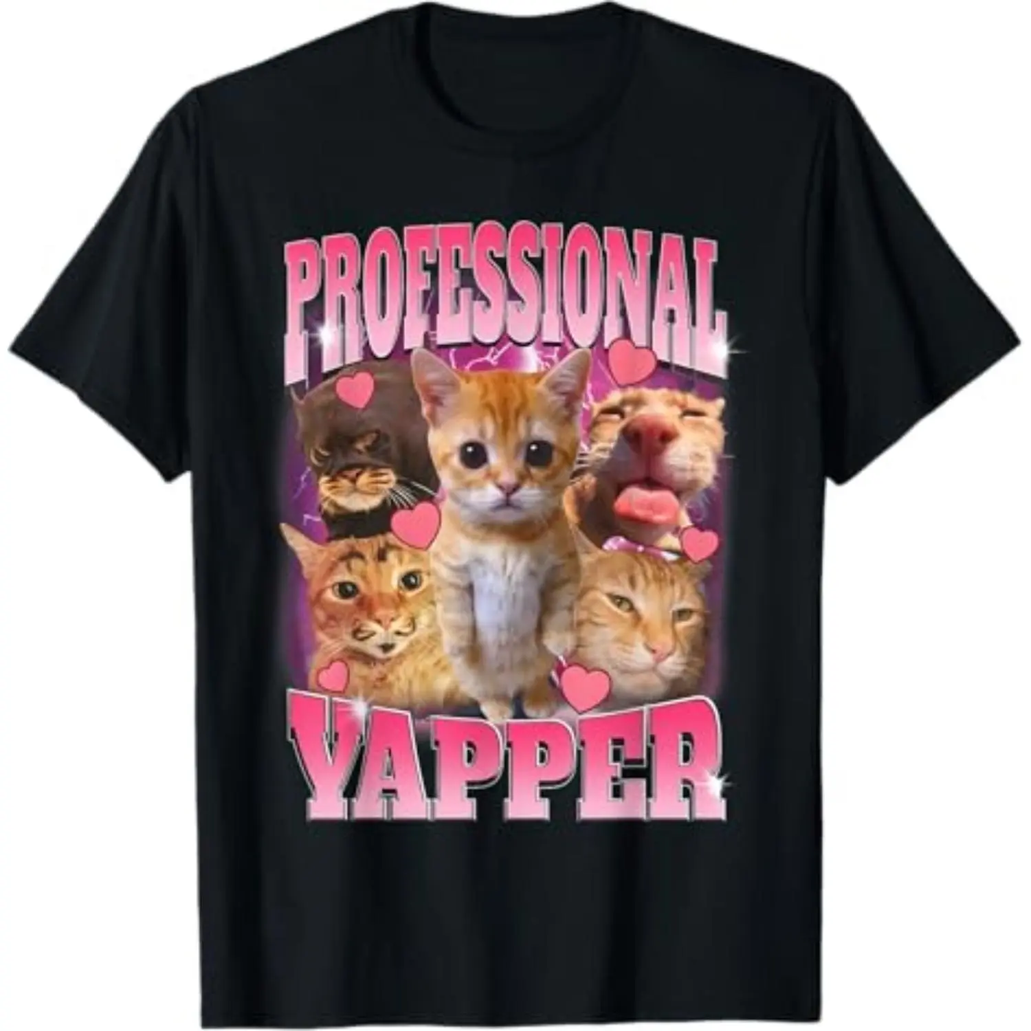 Summer t Shirts Professional Yapper Cat Funny Meme T-Shirt