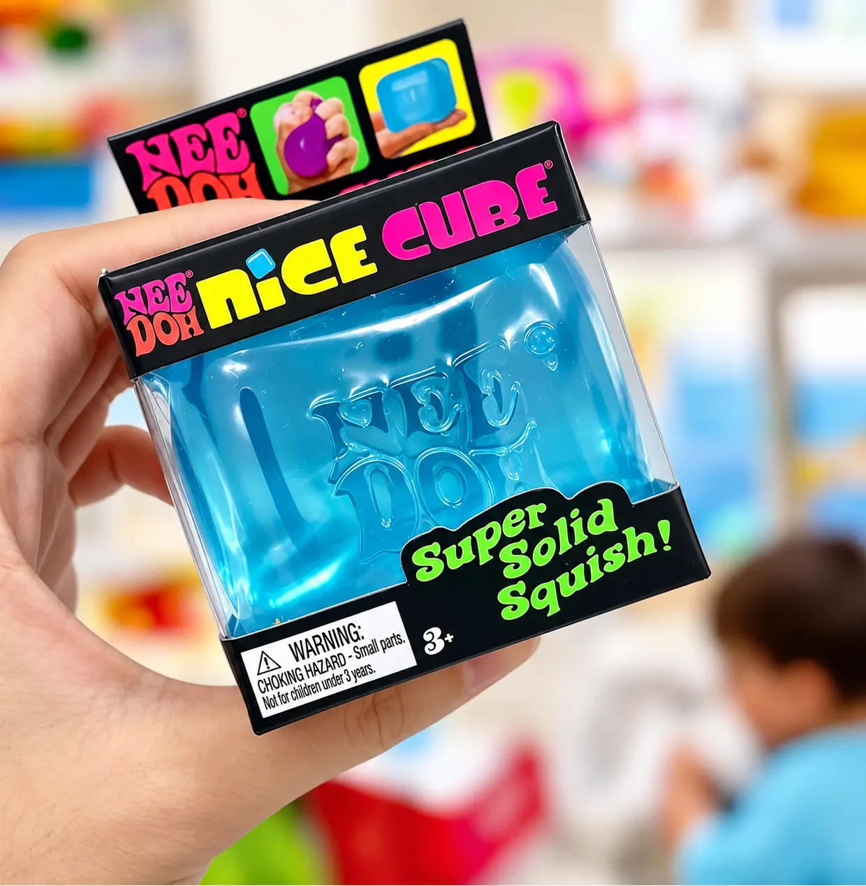 Super Solid Squish Cube Sensory Fidget Toy Soft Squeeze Novelty Toy Ages 3+