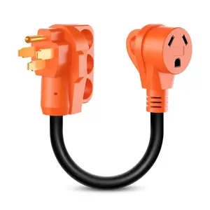 Nilight 50A to 30A RV Power Cord Adapter, Heavy-Duty Pure Copper Electrical Accessory, Outdoor-Safe Universal Fit for RVs