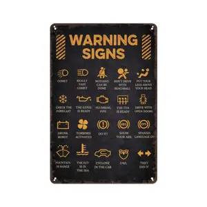 8x12 Inch Aluminum Metal Sign - Hilarious Warning Signs Comet Drunk Robot Owl - Retro Man Cave Wall Decor for Home Bar, Garage, Game Room, Workshop, Bachelor Pad, Pub - Unique Humorous Art Plaque for Car Enthusiasts and Gag Gifts