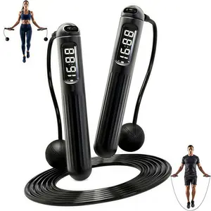 LMMAKE 2-in-1 Jump Rope - Weighted, Adjustable Length, LCD Counter, Durable PVC, Ropeless Skipping & Traditional Modes, for Home, Gym Use, Weighted Jump Rope