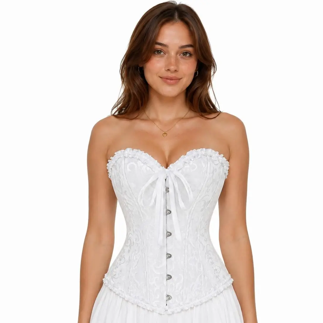 Cute Gothic Corset for Women, Black Renaissance Lace-up Bustier Top, Polyester Shapewear for Pirate Party Costume, Lady, Clothes, Style, Piece, Elegance, Fashion Apparel