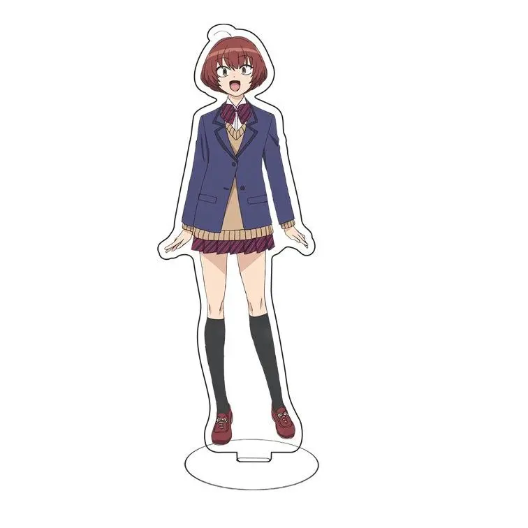 15cm Anime Komi Shouko Tadano Hitohito Stand Figure Cartoon Double Sided Desktop Standing Action Model Plate Toy