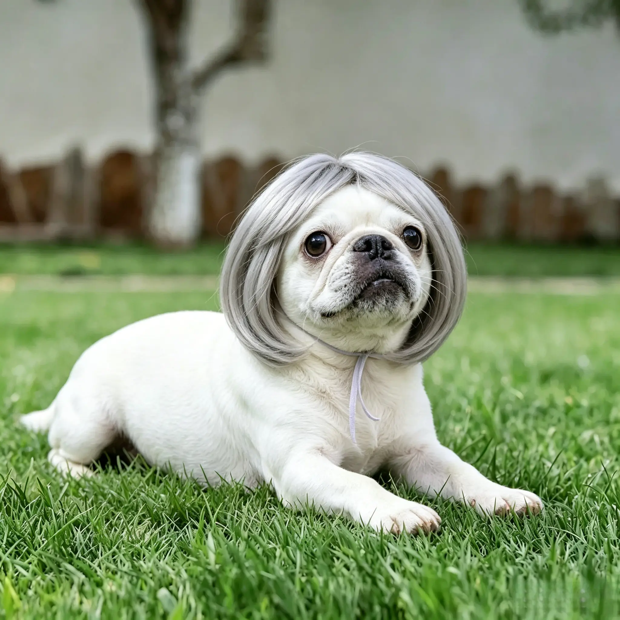 Pet Short Hair Wig Headband - Cute Dog & Cat Hair Accessory, Appearance Boost, All-Seasons Everyday Wear, Special Occasion Valentine's Day Gift