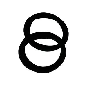 【Don't buy - Free gift 】Black Hair Ties for Women, Cotton Seamless Hair Bands, Elastic Ponytail Holders, No Damage for Thick Hair, 2 Inch in Diameter