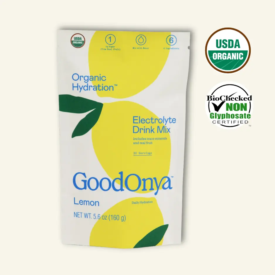 GoodOnya Organic Hydration | 20 Servings | Certified Organic Electrolyte Mix | Daily Hydration Powder | Can Support Brighter Moods, Better Sleep, Energy, Boosted Immune System