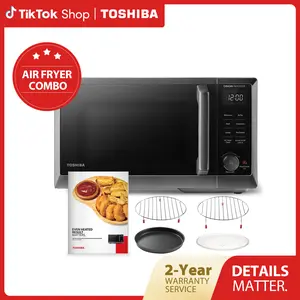 TOSHIBA 6-in-1 Inverter Countertop Microwave Oven Healthy Air Fryer Combo, MASTER Series, Broil, Convection, Speedy Combi, Even Defrost 11.3'' Turntable Sound On/Off, 27 Auto Menu