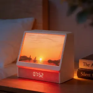 Dynamic Sunrise Alarm Clock , 12 White Noise Machine for Sleep,  Buttons and Remote Control,  10 Nature Scenes, Dimmable Night Light for Heavy Sleeper, Adults, Kids,Decor Home Goods, Christmas Decorations