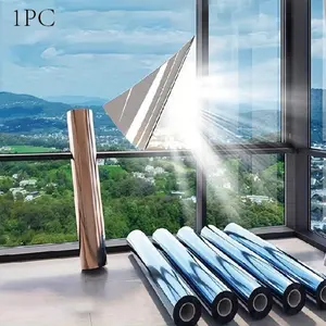 Summer Heat-Insulating Window Film, Sun Shade Film, Privacy One-Way Mirror Reflection, Sunscreen Blocking, Glass Door & Window Sticker for Home Decor