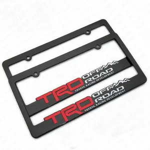 1 Pair(2pcs)Universal License Plate Frame 12x6" Standard Size Racing Style USA Standard Car Vehicle Decoration Durable ABS Auto Accessories