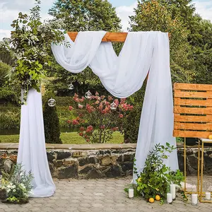 New Wedding Arch Drape Chiffon Fabric Draping Curtain Dy Wedding Stage Backdrop Draping Ceremony Reception Hanging Decoration Gifts