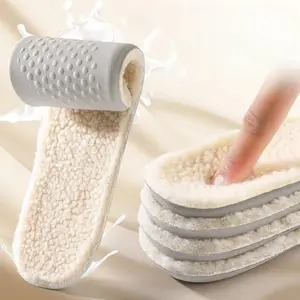 Ultra Plush Lambswool Insoles for Winter Warmth & Comfort - Soft Thermal Shoe Inserts for Cold Floors, Moisture-Wicking, Odor-Resistant, Unisex Fit for Healthcare & Outdoor Use