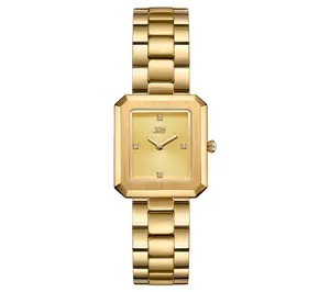 JBW Women's Arc 18K Gold Plated Lab Created Diamond Watch