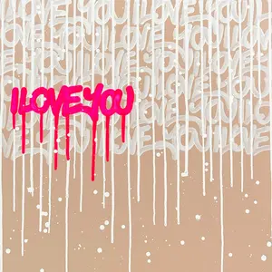 Little Sugar Plum Original Painting Acrylic Latex Spray Paint on Canvas 24 x 24 inches Signed by the Artist