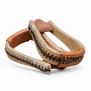 Cowboy Rawhide Bell Bottom Western Stirrups