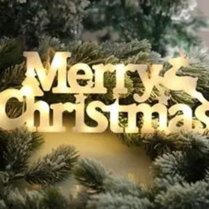 Christmas Decoration Items Christmas Wreath Accessories Merry Christmas 3D Letter Light Up Sign for Holiday Decorations
