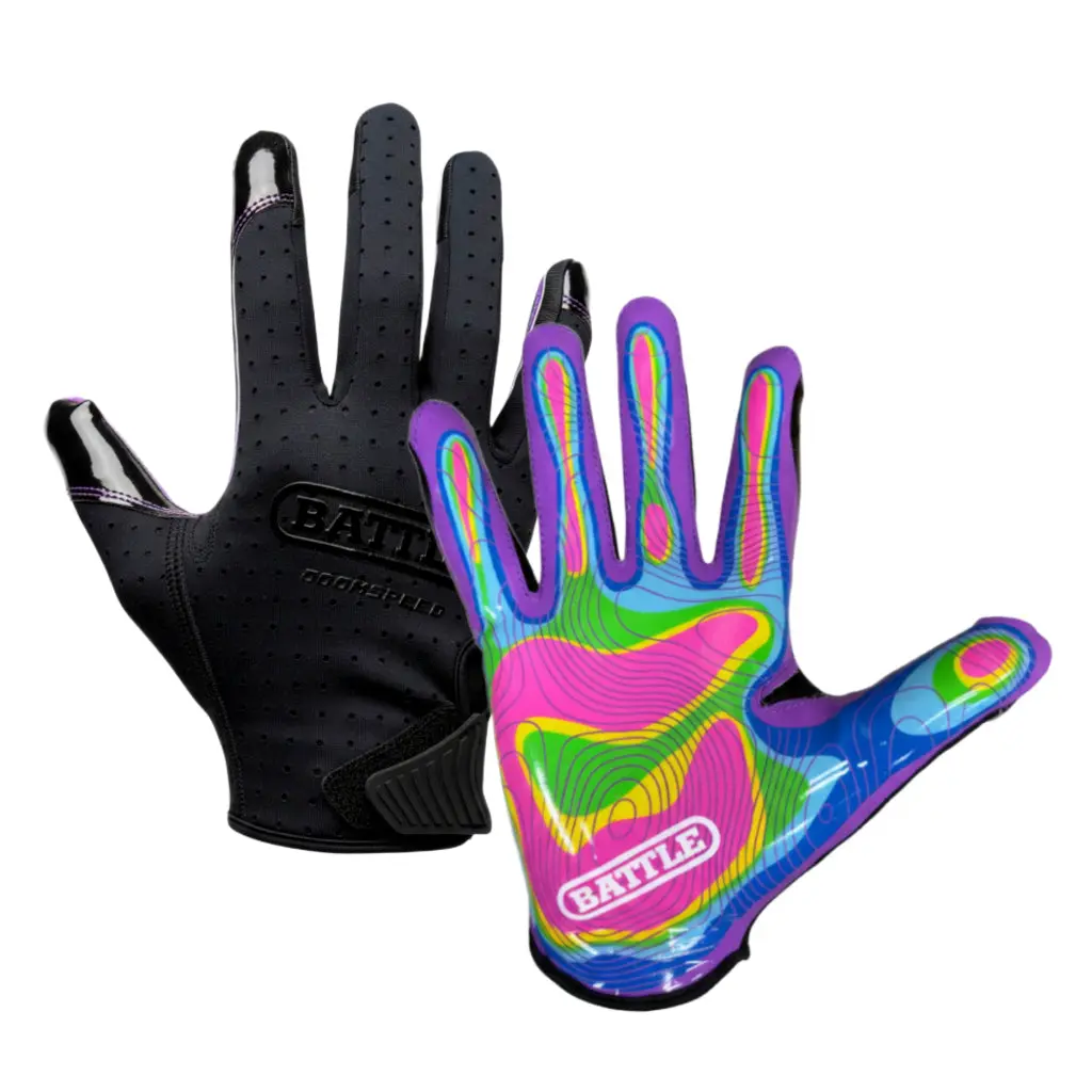 American Football Heat Map Receiver Gloves, Battle Doom Speed Gloves, Legal Limit Grip, PrecisionFit Design, Legal Limit Grip Gloves