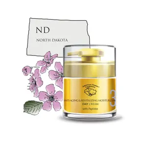 American Flower Cosmetics Luxury Anti-Aging Nourishing Moisturizing Day Cream - Peptides, Progelin, Thymulen Lifting Complex, Hyaluronic Acid, Wild Rose Seed Oil, Niacinamide, Gentle Plant-Based Skin Repair, 1.7 fl oz (Moisturizers for Daily Use)