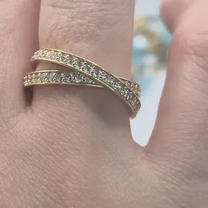 zircoins ring plated gold 14k