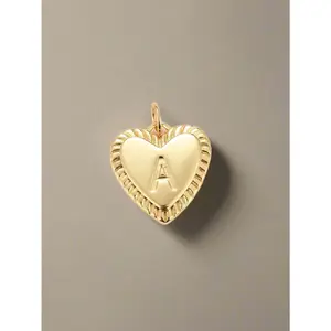 Heart Initial Charm