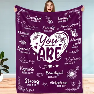 Christian Gifts for Women - Mothers Day, Birthday, Religious, Self Care, Thank You Gifts for Mom, Friend, Sister, Grandma - You are Beautiful Blanket