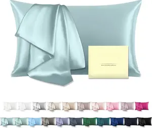 Mulberry Silk Pillowcase for Hair and Skin  with Hidden Zipper Soft Breathable Smooth Cooling Pillow Covers for Sleeping(1Pcs)
