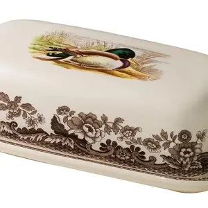 Spode Woodland Covered Butter Dish Mallard