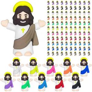 Household daily necessities Keway 110PCS Mini Jesus Figures in Bulk, Little Jesus Figurines, Rubber Tiny Miniature Jesus Christ to Hide and Seek, for Easter Egg Stuffers, Religious Party Favors, Sunday School & Baptism Gifts