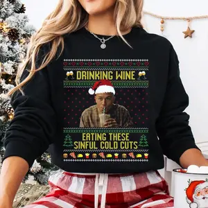 Charlie Hunnam Ed gein Christmas SweatShirt, Sinful Cold Cuts Ed Gein Movie Shirt, Ugly Xmas Hoodie, Casual Cotton Sweatshirt, For Men and Women