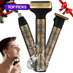 Electric Hair Shaver, 1 Set Electric Razor with Tool Accessories, Nose Hair Trimmer, Multifunctional Electric Razor, Men's Grooming Hair Tool, Portable Shaver