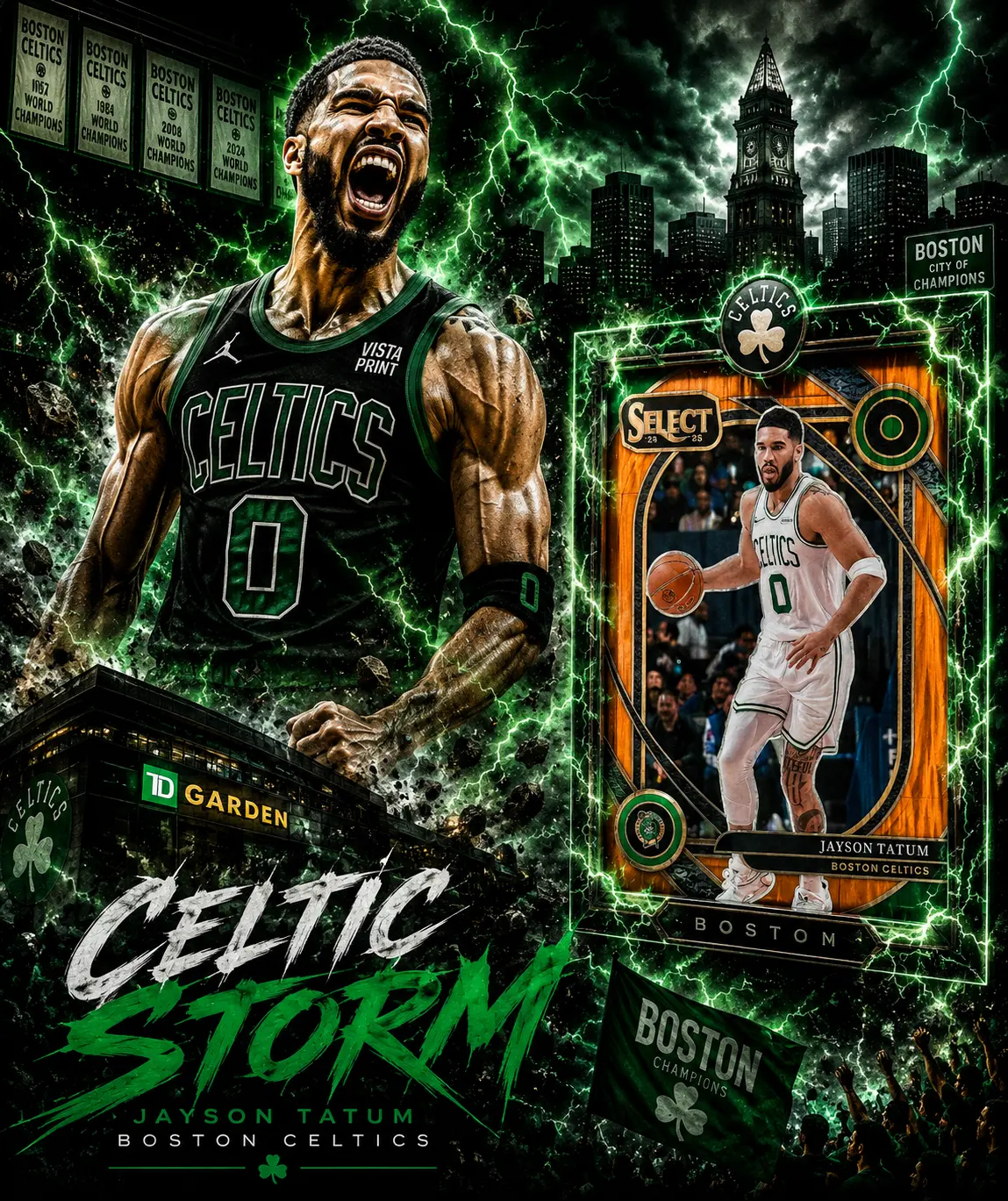 Jayson Tatum 2024-25 Select Orange Flash Prizm Courtside #246 Boston Celtics Raw Sports Trading Card Single