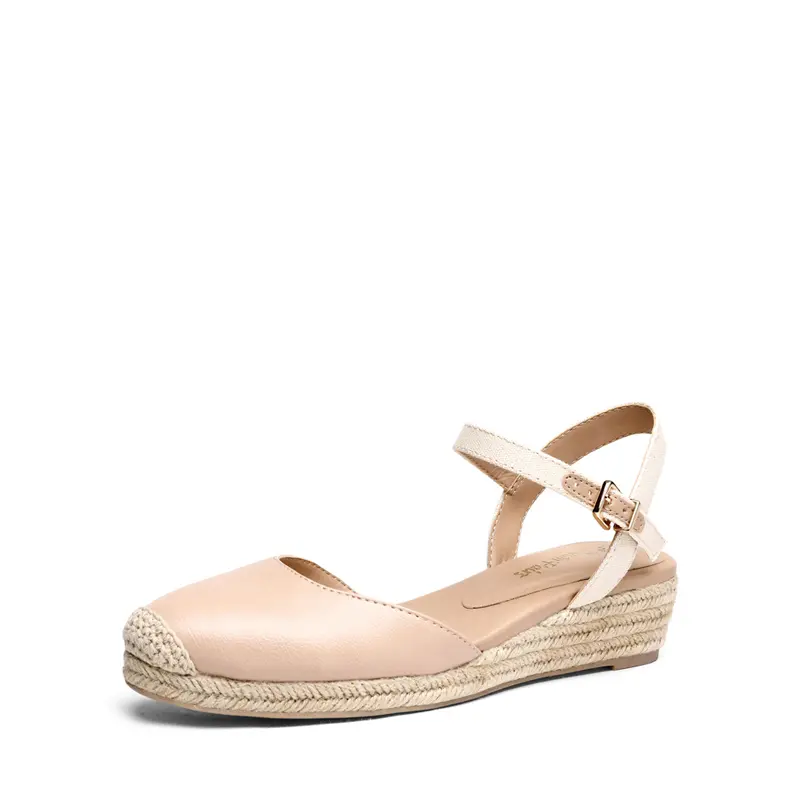 Dream Pairs Espadrille Wedge Sandals for Women, Casual Woven Closed-Toe Footwear, Low Platform with Rubber Sole and Adjustable Ankle Strap, Espadrille Shoes
