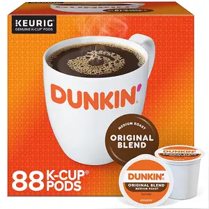 Dunkin' Original Blend Coffee, Medium Roast, K-Cup Pods, 22 Count Boxes (Pack of 4)