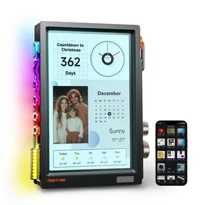 Divoom Times Frame 10.1 Inch Digital Photo Frame, Transparent IPS Smart Display with WiFi, 64GB Storage, RGB Ambient Light, 400+ Clock Faces, Official Desk Decor Summer Wins-DealsForYouDays-Father's Day Gift summerwins,father'sdaygifts