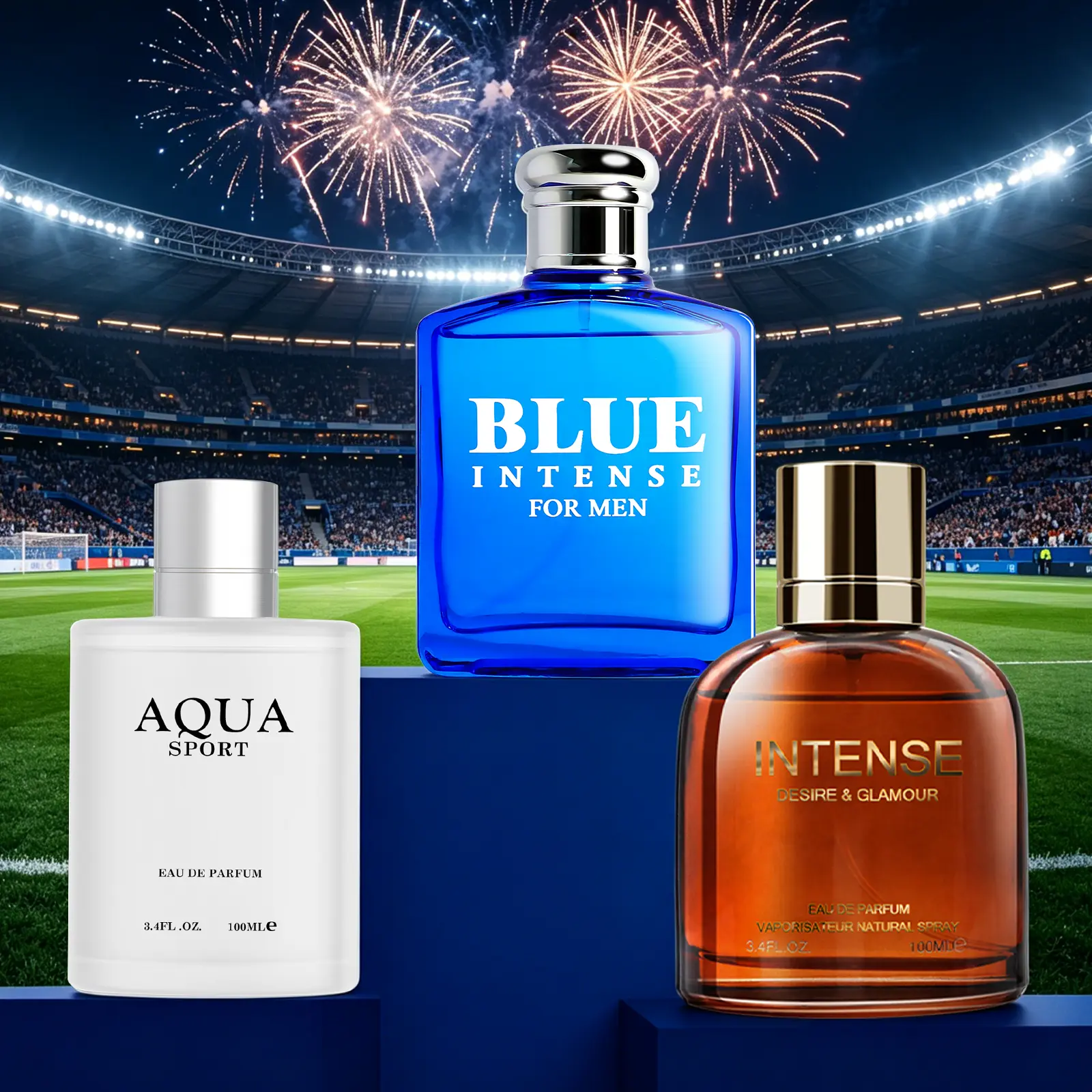 LOVALI Men's 3-Pack EDP Fragrance Set, 100ml Each (300ml Total) - Long-Lasting Assorted Aquatic, Woody & Marine Scents for Daily & Date Use, Marine After Sports, Wood, Boxed Fragrance Sets, Long-Lasting Fragrance Sets