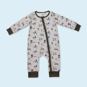 Toddle baby boy mallard duck hunting season zip romper