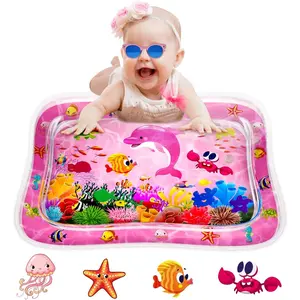 X- ITC31 Baby Tummy Time Water Mat for Babies: Baby Toys Gifts for Newborn Infant 3 6 9 12 Month Boy Girl Inflatable Activity Playmat Sensory Mat Toddler Belly Time Pat Indoor Summer Gifts (Pink)