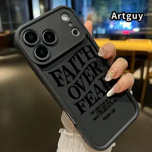 Religious Quotes Advanced fashion gift Case for iPhone Air 17 16 15 14 Pro Max 16E 13 12 11 XR XS Plus Shockproof Full Camera Protection Durable slim Silicone Cover