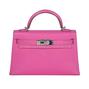 Pre-owned HERMÈS Leather Shoulder Bags Mini Kelly 2 Magnolia