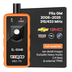 [GM only] VXDAS EL-50448 TPMS Relearn Tool for GM Tire Sensor TPMS Reset Tool Tire Pressure Monitor system Activation Tool OEC-T5 for GM Buick/Chevy/Cadillac Series Vehicles