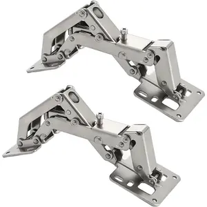 2 PCS 175 Degree Hinges Soft Close Hinge Hydraulic Frameless Cabinet Doors Hinges Mounting Hinges for Cabinet, Cupboards, Wardrobe