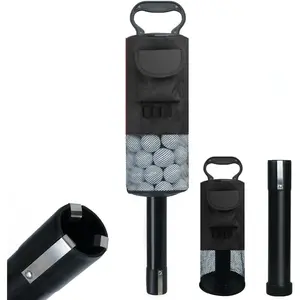 Golf Ball Retriever, Portable Shag Bag Golf Ball Pick Up with Removable Plastic Tube, Pocket Shagger Storage