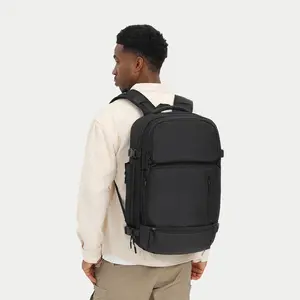 1pc Men's Premium Business Backpack, Spacious Waterproof Commuter Bag, Functional Laptop Rucksack for Travel, Techwear Style Office Bag.