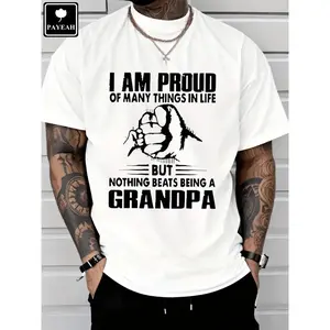 PAYEAH Proud Of Many Things In LifeNothing Being A Grandpa Monogrammed T-Shirt 100% Heavy Cotton T Shirt SpringStatements