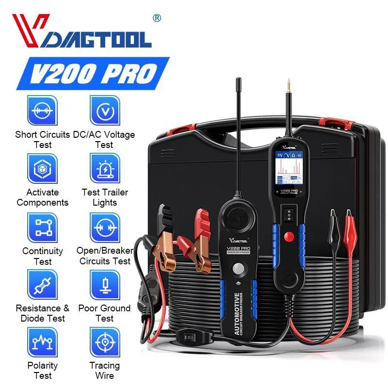 Automotive Power Circuit Probe Kit, 12/24V Car Circuit Tester with AC DC Voltage Relay Fuse Test Breaker-Finder Tools, Electrical Testers & Test Leads