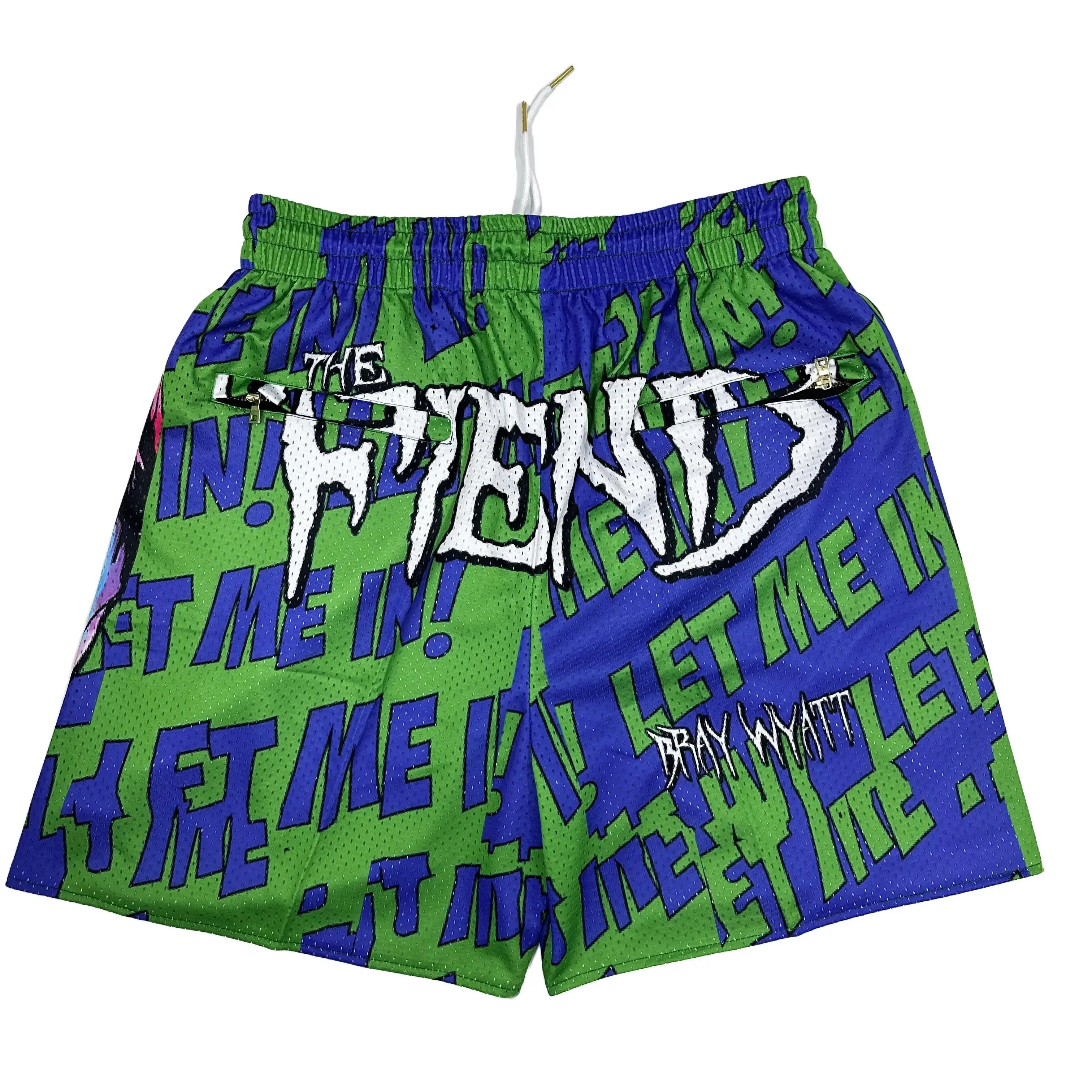 Purple and green color clash, terrifying ugly monster Gym Shorts