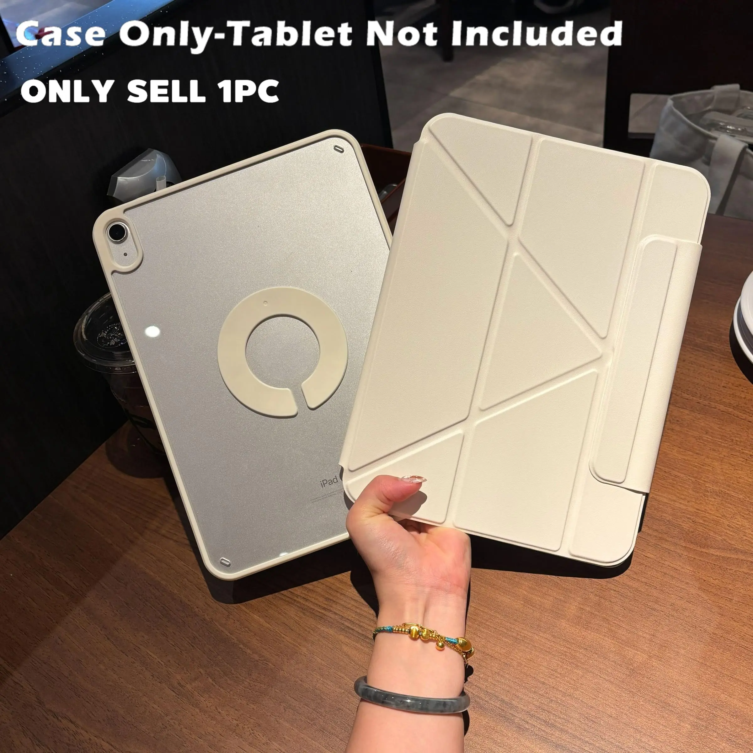 2 in 1 Tablet Case with Pen Holder, Magnetic Detachable Acrylic Tablet Protective Cover with Kickstand, Tablet & Computer Accessories for iPad 2026 Air Pro 11 inch pro 13 pro 12.9 Inch ipad 10th gen case 11th A16 mini 6/mini 7 a17 pro Air 4/5/6/7/8