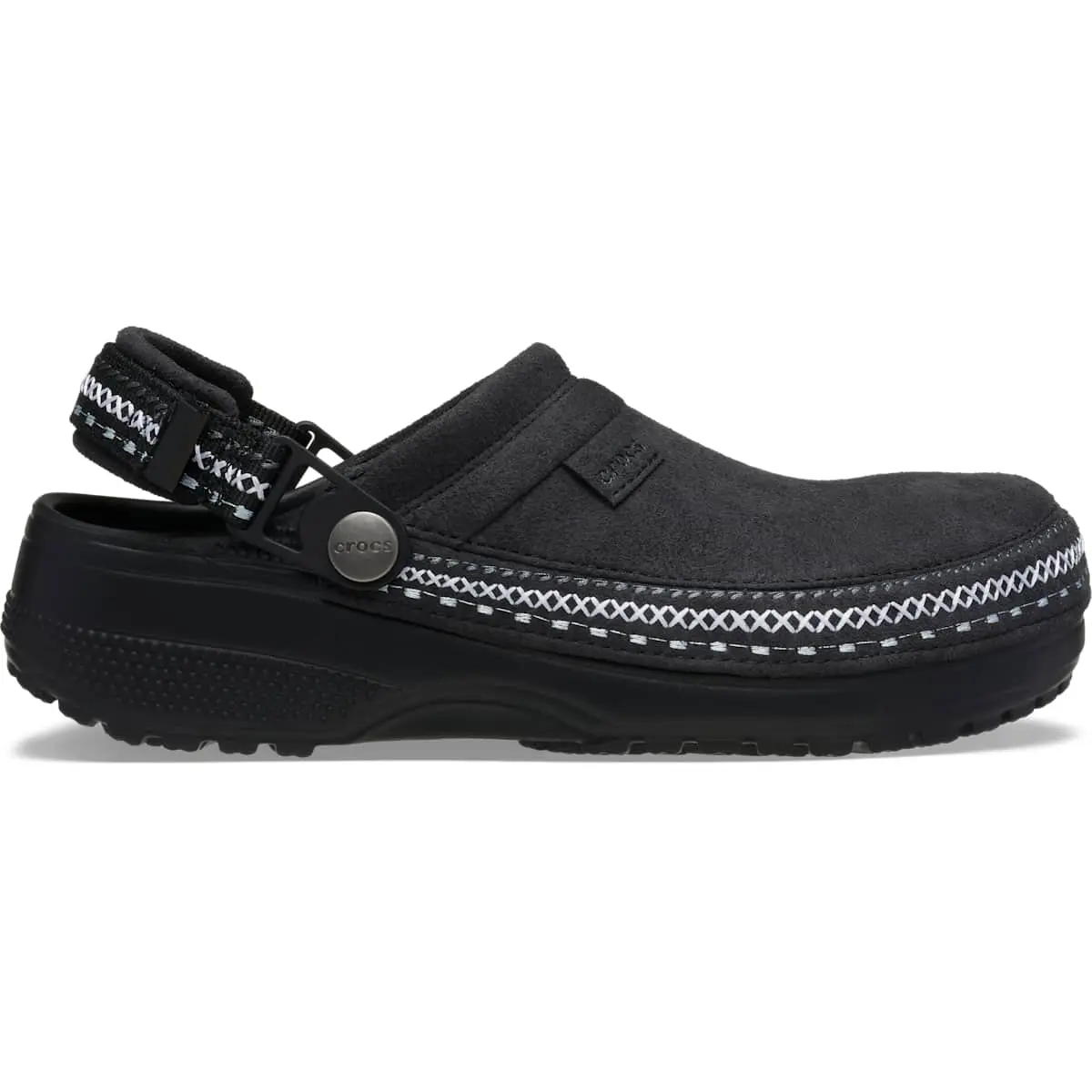 Crocs Adult Crafted Vegan Suede Clogs with Stitch  Accent